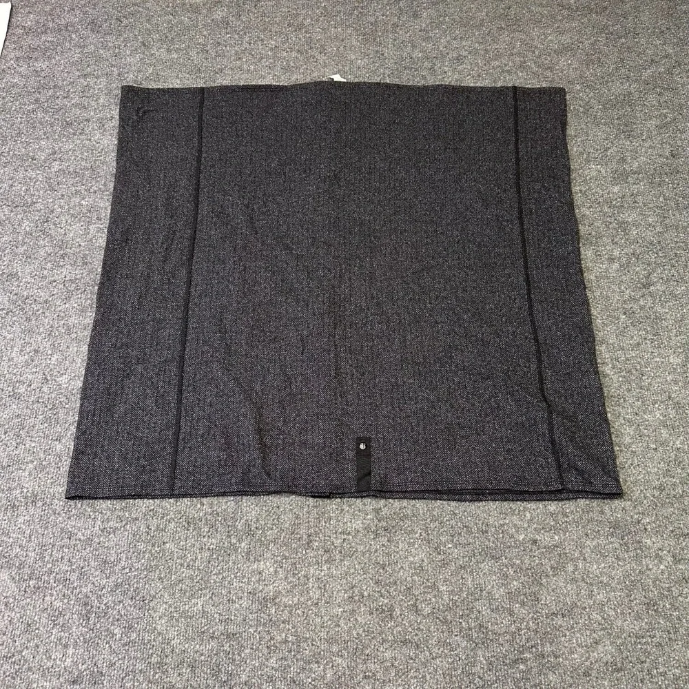 Lululemon Vinyasa Scarf Womens OS Black Herringbone Snap Wrap Infinity Athletic